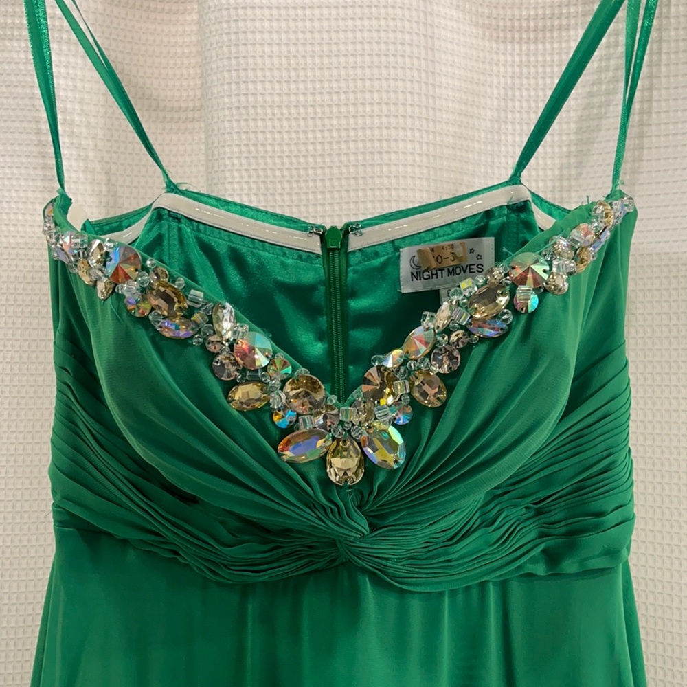 Designer Prom Dress - Green - Picture 2 of 8